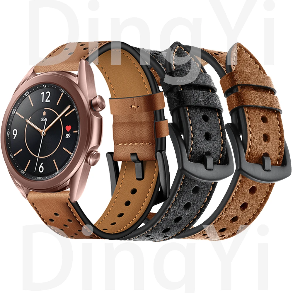 

For Samsung Galaxy Watch3 Genuine Leather Watchband 45mm 41mm Strap For Samsung Watch 3 Band Bracelet Replacement Accessories