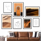 Пустыня, марокканская дверь, девушка, любовь, искусство, холст, живопись, скандинавские плакаты и принты, настенные картины для гостиной, Декор