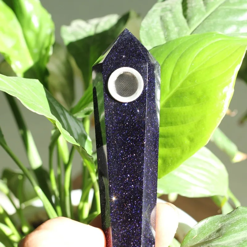 Натуральный Аквамариновый песок Ромб труба драгоценные камни натуральные