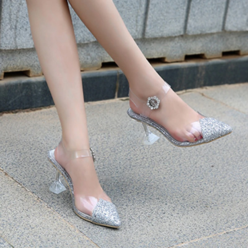 Женские Прозрачные Сандалии MAIERNISI из ПВХ дизайнерские брендовые туфли-лодочки на