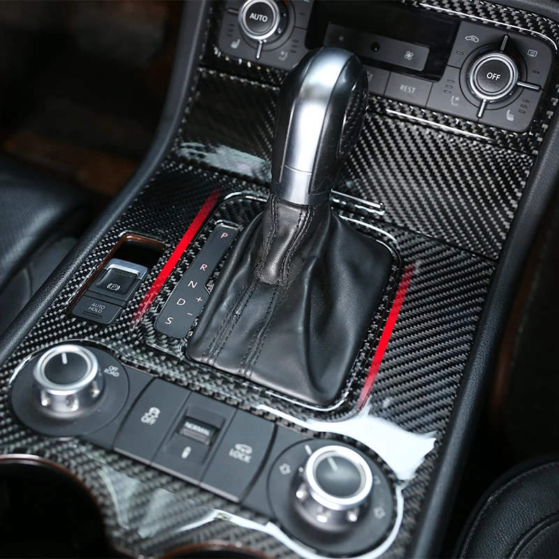 

Center Control Gear Shift Panel Cover Interior Accessories For Volkswagen Touareg 2011-2018 Rea Carbon Fiber 3D Sticker