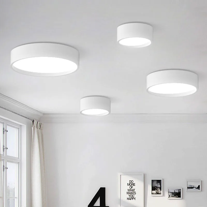 

Designer Remote Control Intelligent Dimming Ceiling Lights Living Room Bedroom Lamp Geometric Inner Oblique Round Ceiling Lamps