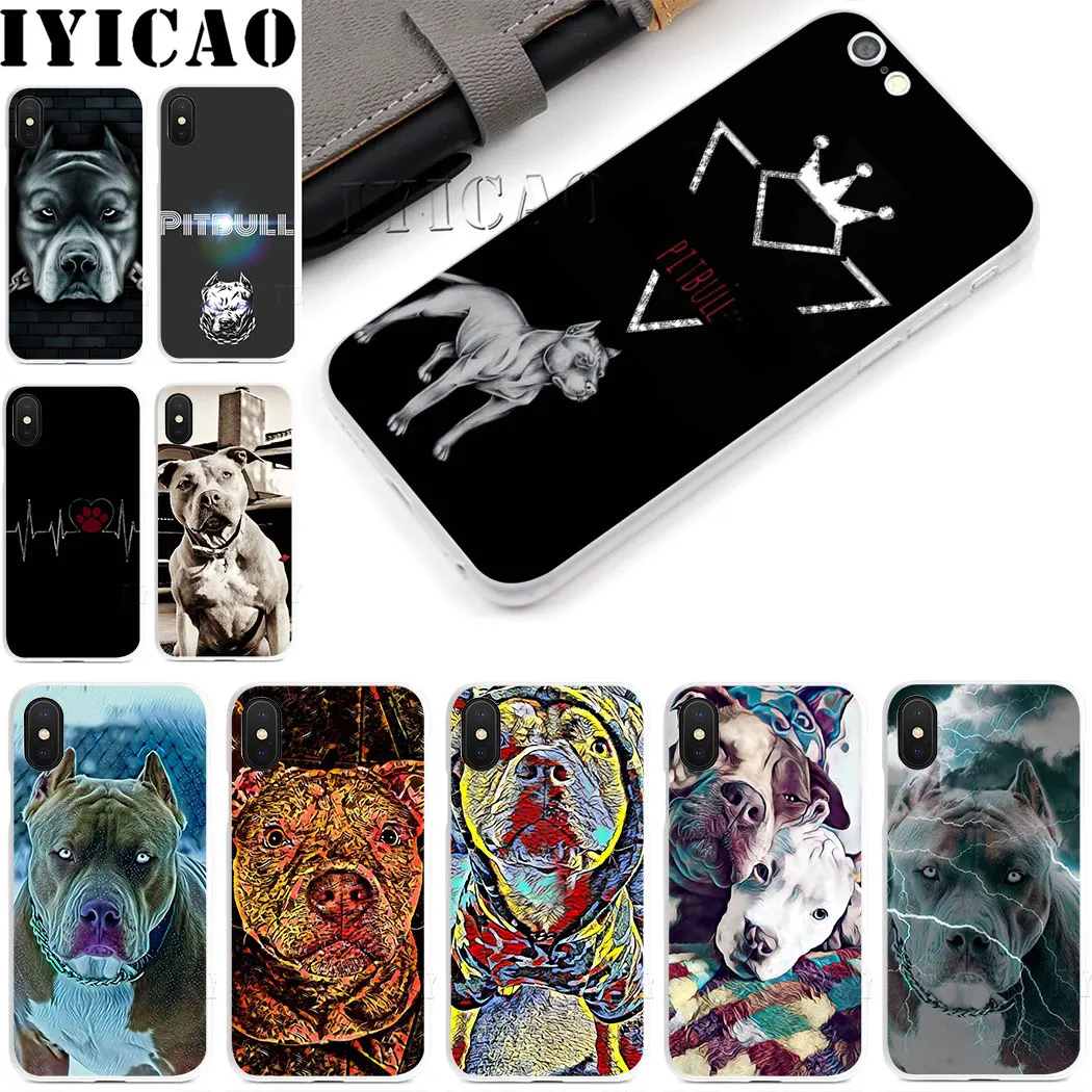 IYICAO Pit Bull прекрасная комнатная собачка Pitbull чехол Чехол для iPhone 4 4S 5 5S Se 6 7 7plus 8 8Plus X