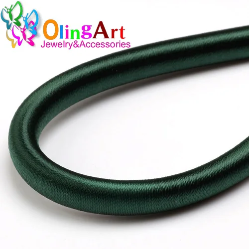 KX 46cm p20 8mm 8 мм 46 см мягкий искусственный шелк красочный шнур полые резиновые DIY ожерелье браслет ювелирные изделия изготовление ювелирных изделий Olingart - Цвет: KX 46cm p20 8mm