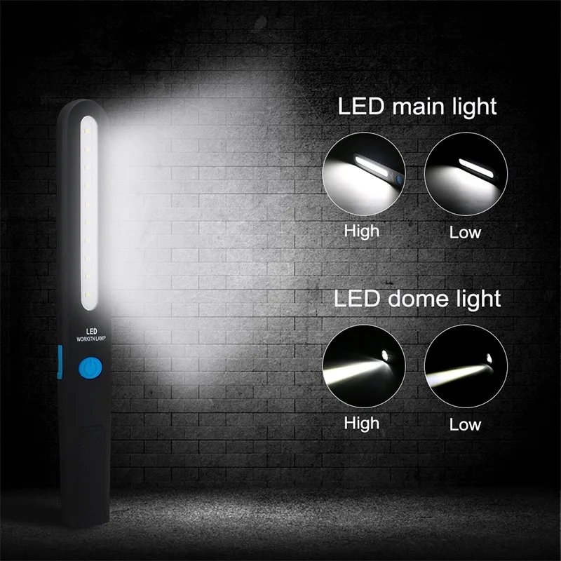 Светодиодный фонарик 10 SMD портативный магнисветодиодный рабочий светфонарь