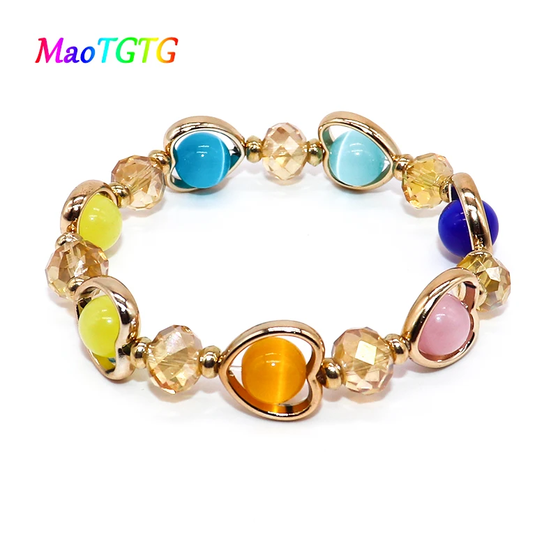 Женский браслет с камнем в виде кошачьего глаза украшение для рук новый модный