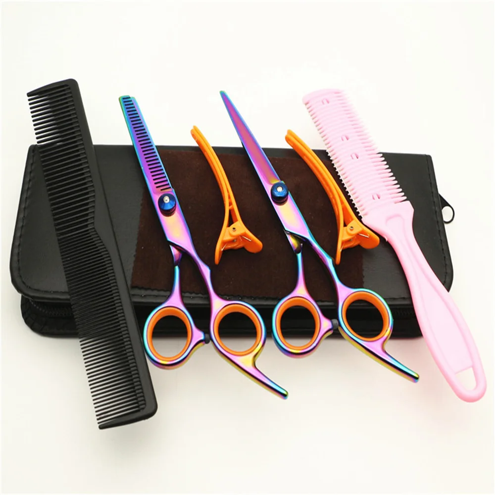 

7pcs Professional Pet Grooming Scissors Set Straight Curved Shears Cat Dog Cutting Thinning Hairdressing Salon Barber Groomer