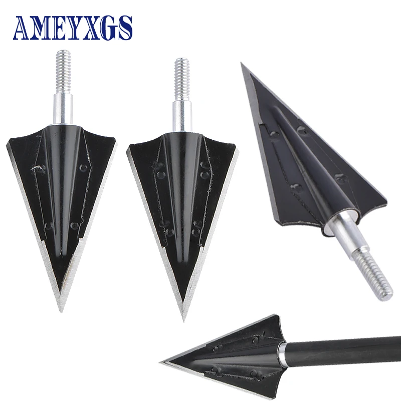 

6/12pcs 125 Grains Archery Arrowhead Arrow Points Tips Universal Thread Blade Arrow Heads Bow and Crossbow Hunting Accessories