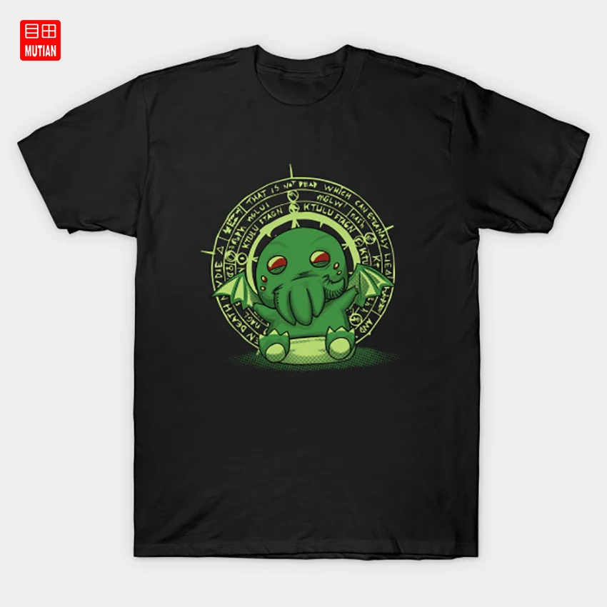 Футболка с надписью The Littlest Elder God Cthulhu Parody Cute Call Of Lovecraft Hp Little | Мужская одежда