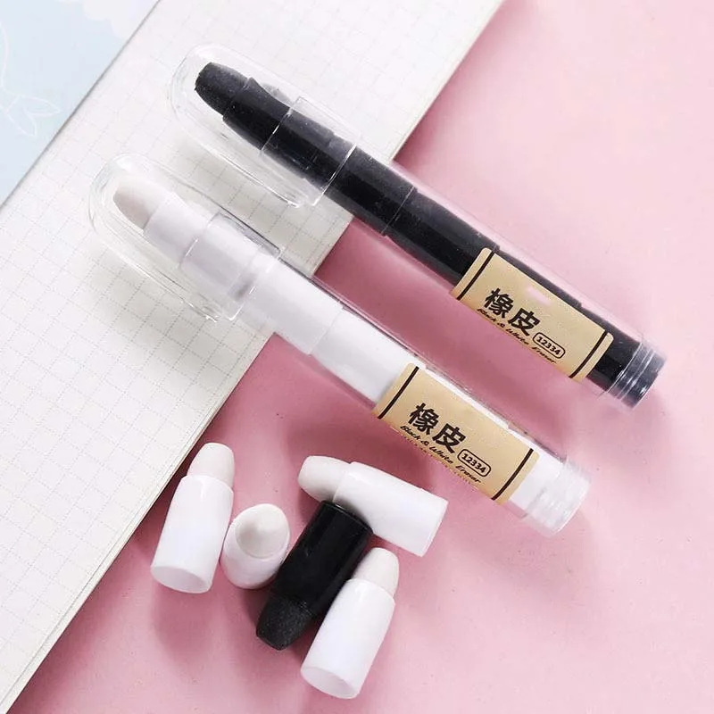 

1Pc Pen Type Non-Toxic Pencil Rubber Eraser Detachable Pen Eraser Wipe Clean Without Leaving Marks Stationery Correction Supplie
