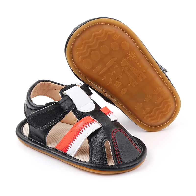 

Boys Sandals Soft Leather Closed-Toe Toddler Baby Summer Shoes Boys and Girls Children Beach Shoes Sport Kids Sandals