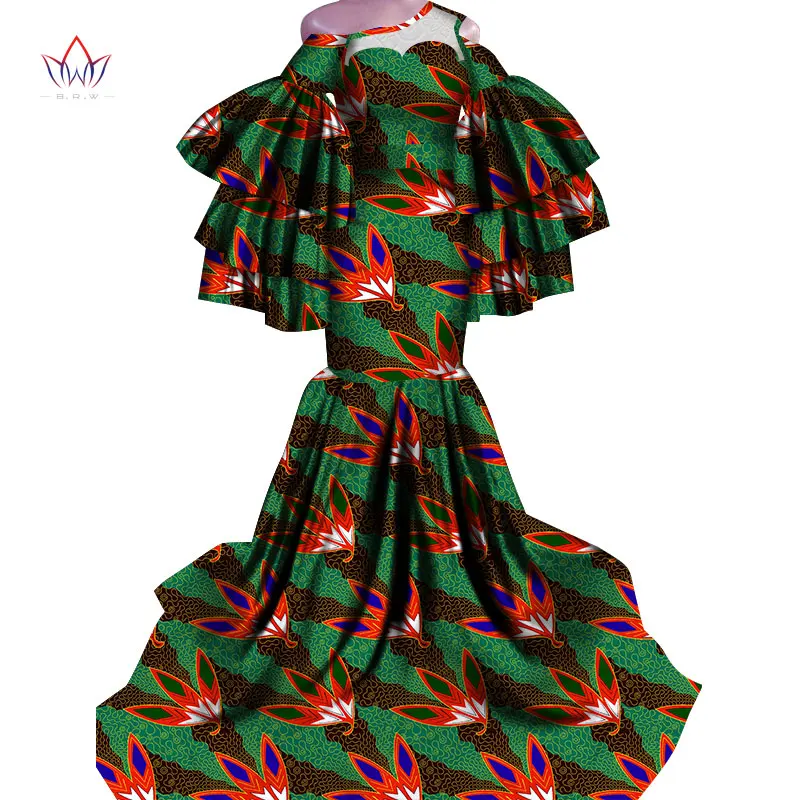 Платье Горячая Vestidos Дашики женское платье хлопок Принт традиционная африканская одежда рыбий хвост и земля одежда для женщин WY4336 - Цвет: 19