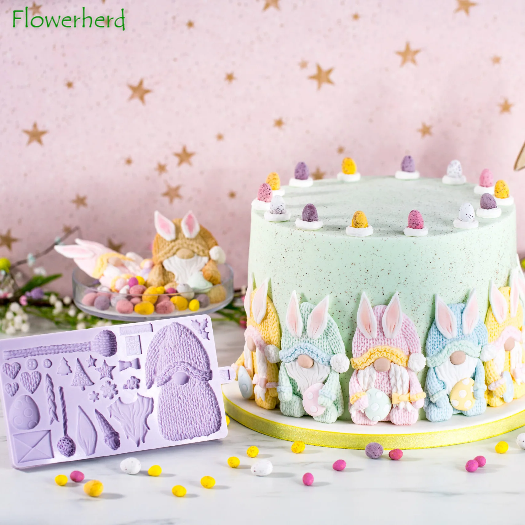 

Christmas Decoration New Baking Tools European Style Dwarf Shape Chocolate Mold Fondant Chocolate Cake Silicone Mold Cake Decor