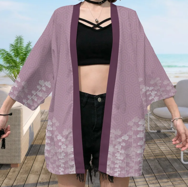 

Japanese 3D anime printing kimono Hao weaving unisex cardigan Traditional Japanese clothing Asian clothing