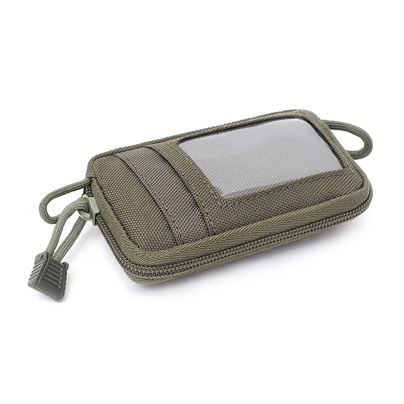green Тактическая Сумка для карт, кошелек, Molle EDC, чехол, водонепроницаемый, для ключей, чехол для денег, военная, для улицы, для охоты, путешествий, поясная сумка - Цвет: green