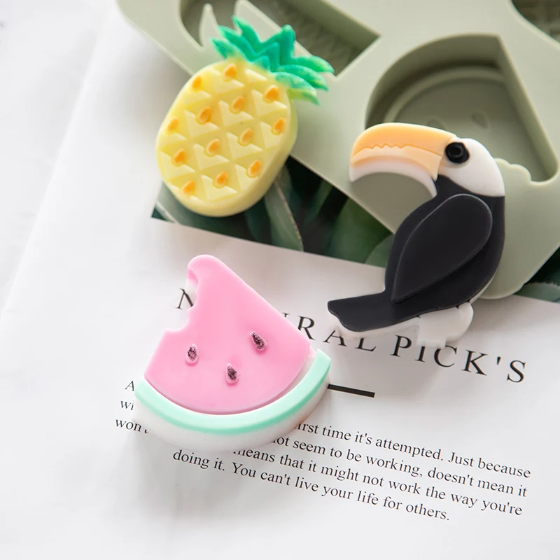

Summer Party Coconut Tree Watermelon Pineapple Silicone Aroma Soap Molds Turtle Leaf Chocolate Candy Fondant Cake Deco Tools