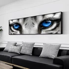 Большой Размеры льва и тигра большие глаза, холст для живописи украшение на стену, живопись маслом Плакаты и принты Гостиная украшение дома