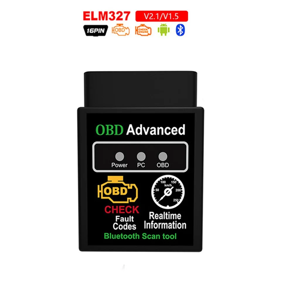 

Инструмент Диагностический автомобильный hhobd ELM327, Bluetooth V2.1V1.5, OBD2, для Android