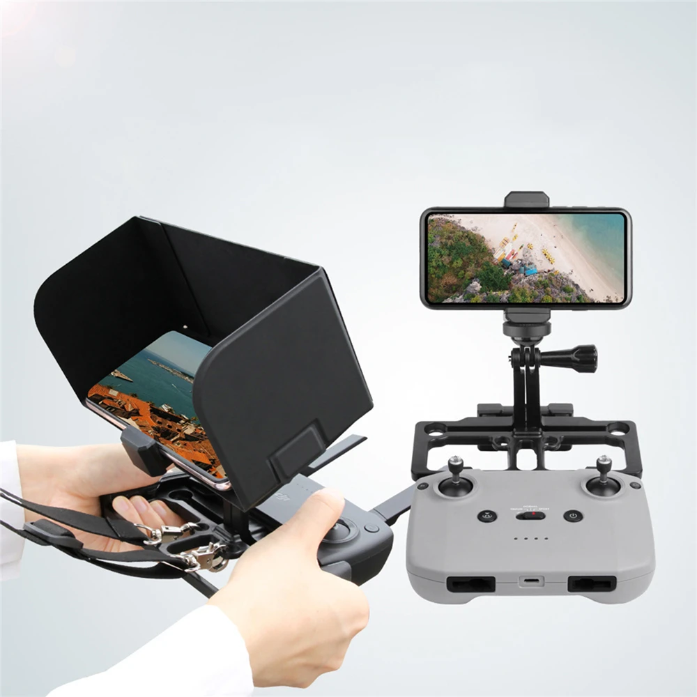 

Multifunctional Mobile Phone Holder with Sun Hood Adjustable Angle Phone Clamp for DJI Mavic Air 2/ Mini/ Pro/ 2/ Air/ Spark