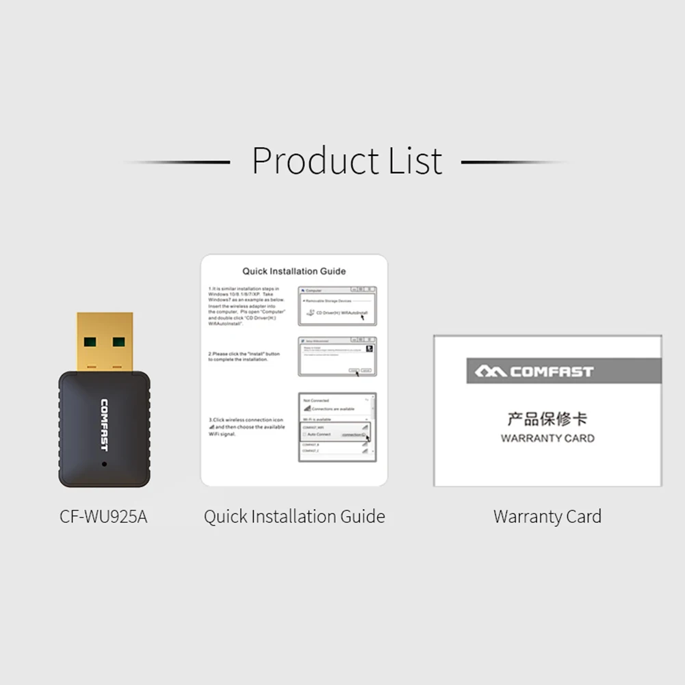

SoftAP for Windows PC Desktop Dual Band Wireless Wifi Adapter COMFAST CF-WU925A USB WiFi Dongle Wireless Network Card