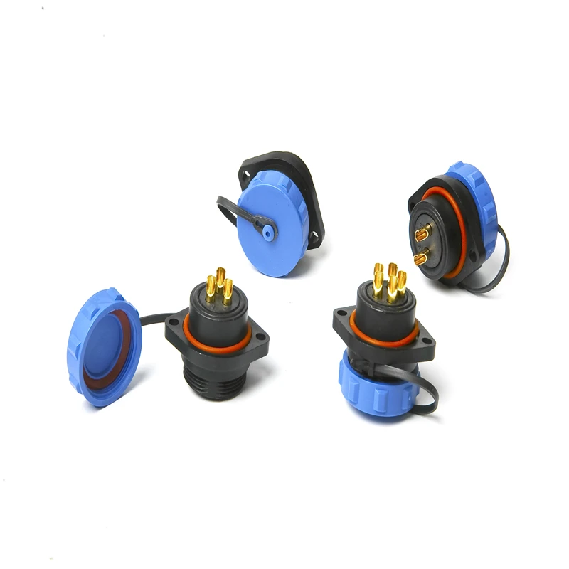 IP68 Водонепроницаемый Коннектор с задней гайкой SP17 штепсельные соединители 2pin 3pin