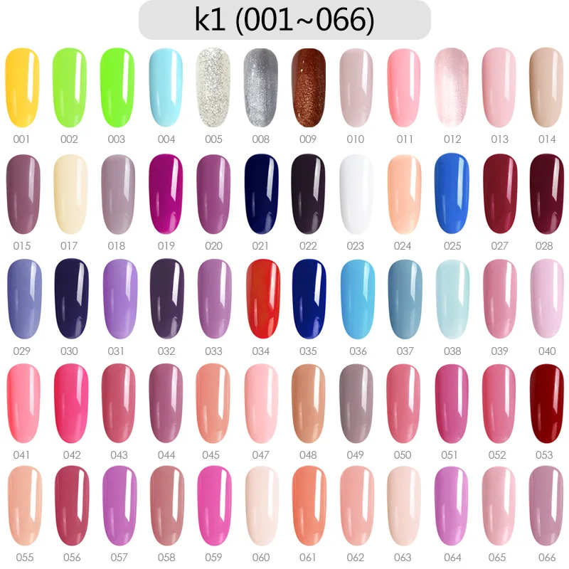 001-066 color card CANNI гель для ногтей комплект 60 шт./компл. Новая горячая Распродажа Маникюр нейл-арта салонный уход; Ультрафиолетовый гель 18 мл шелушиться Базовое покрытие длительного ношения Nowipe клочки шерсти - Цвет: 001-066 color card