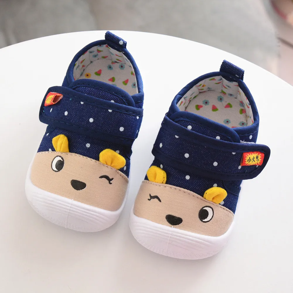 

New Infant Kids Baby Boys Girls Cartoon Anti-slip Shoes Soft Sole Squeaky Sneakers babyslofjes chaussures bebe fille