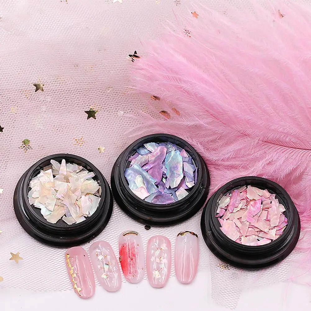 1Pcs Nail Decorations Shell Sequins Gradient Art Broken Natural Abalone Pieces 3d Manicure UV Gel DIY | Красота и здоровье