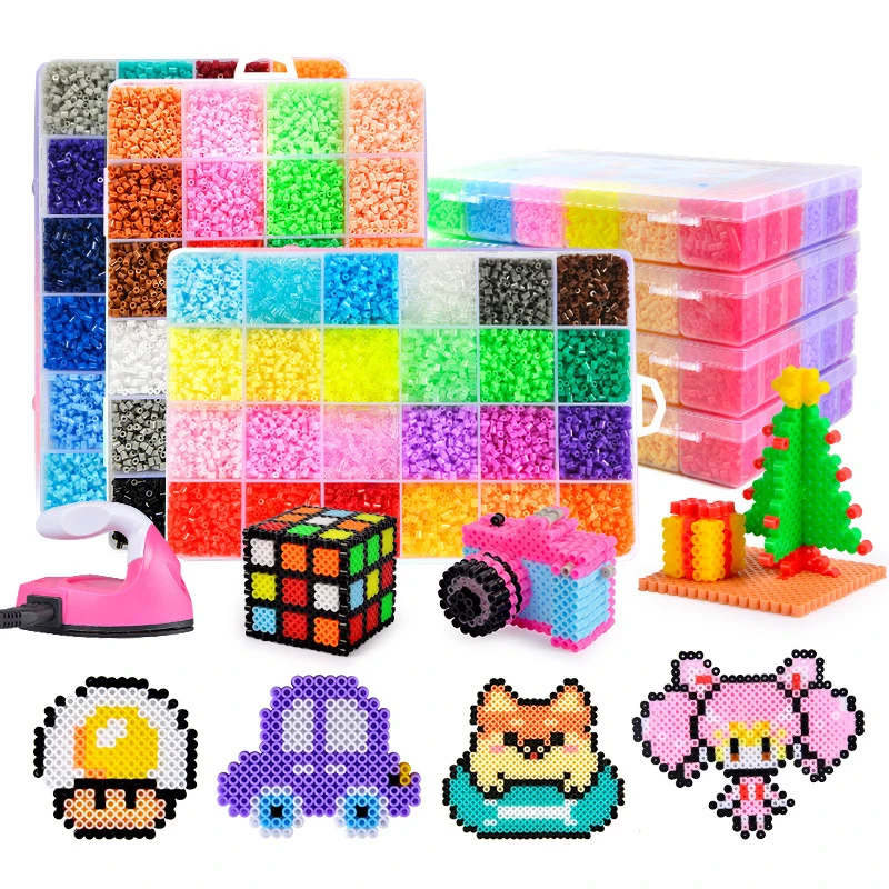 

24 / 72 Colors 5mm hama Beads/ Iron Beads diy Puzzles 2.6mm Education Beads 100% Quality Guarantee perler Fuse beads diy toy