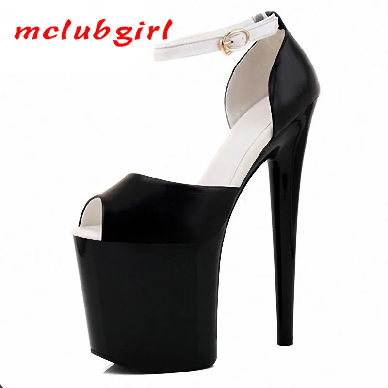 

Mclubgirl 2020 Summer Fashion Women's Sandals High-heeled Fish Personality Fish Toe Buckle Stiletto 20cm Sexy Women LYP