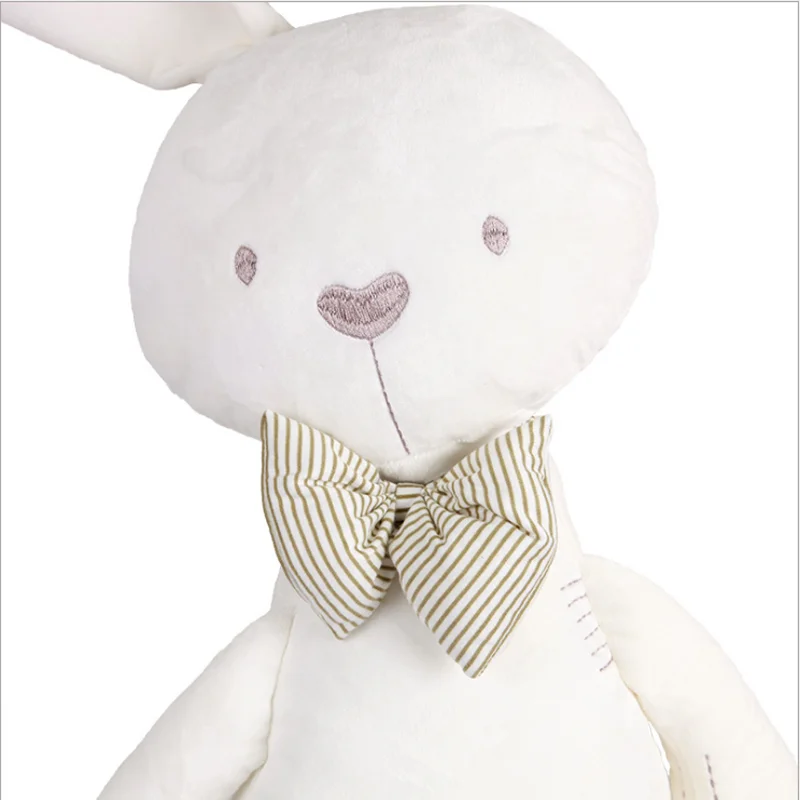 Baby Rabbit Sleeping Comfort Doll Plush Toys Smooth Obedient Sleep Calm Bow-tied long-legged rabbit | Игрушки и хобби