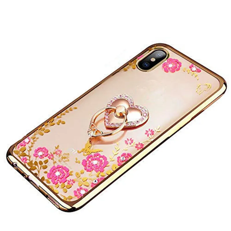 Роскошные сверкающие цветы Мягкий ТПУ чехол для телефона samsung A50 Coque M10 A10 A30 S10 плюс