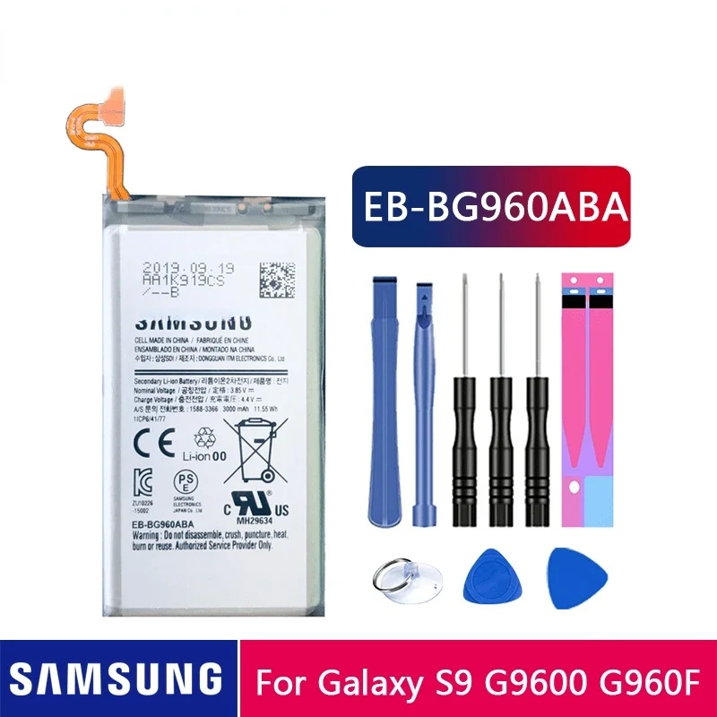 

100% Оригинальная Аккумуляторная батарея для Samsung Galaxy S9 G9600 EB-BG960ABE G960F G960, аккумулятор для телефона 3000 мАч