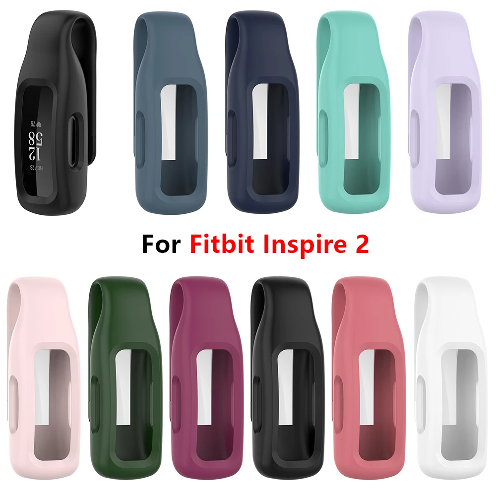 

Чехол с зажимом, совместимый с фитнес-трекером Fitbit Inspire 2, мягкий силиконовый сменный аксессуар с зажимом для фитнес-браслета Fitbit Inspire 2