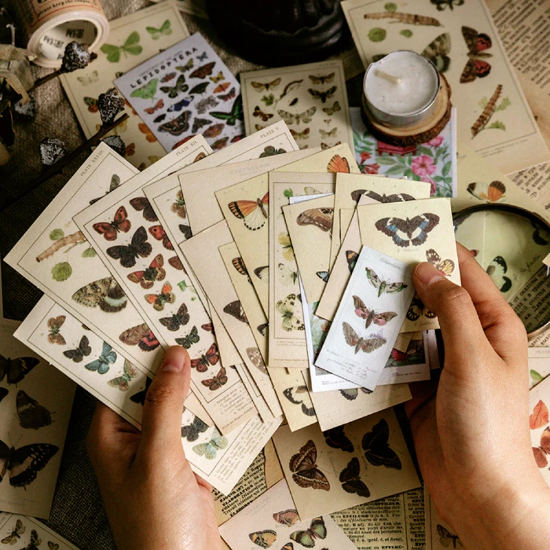 60 шт. винтапосылка наклейки с изображением морских животных и растений|Наклейки|