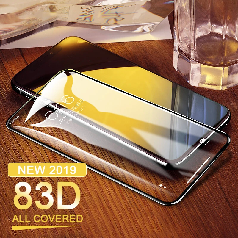 83D Защитное стекло для iPhone X XS 6S 7 8 Plus экрана 11 Pro MAX XR полное покрытие защита |