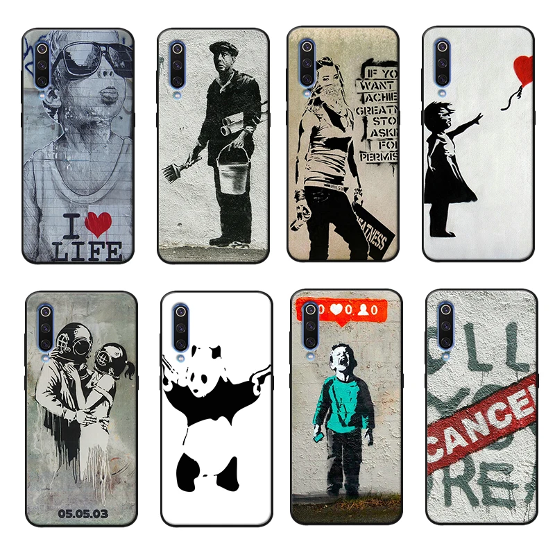 Уличный художественный Мягкий силиконовый чехол для телефона Banksy xiaomi mi 9 pro 9t se 8