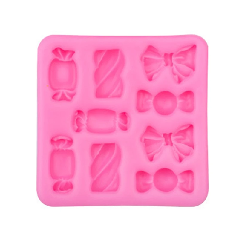 

Bowknot Candy Shaped Silicone Mold Chocolate Fondant Candy Mould Jelly Cake Baking Tray DIY Sugarcraft Decorating