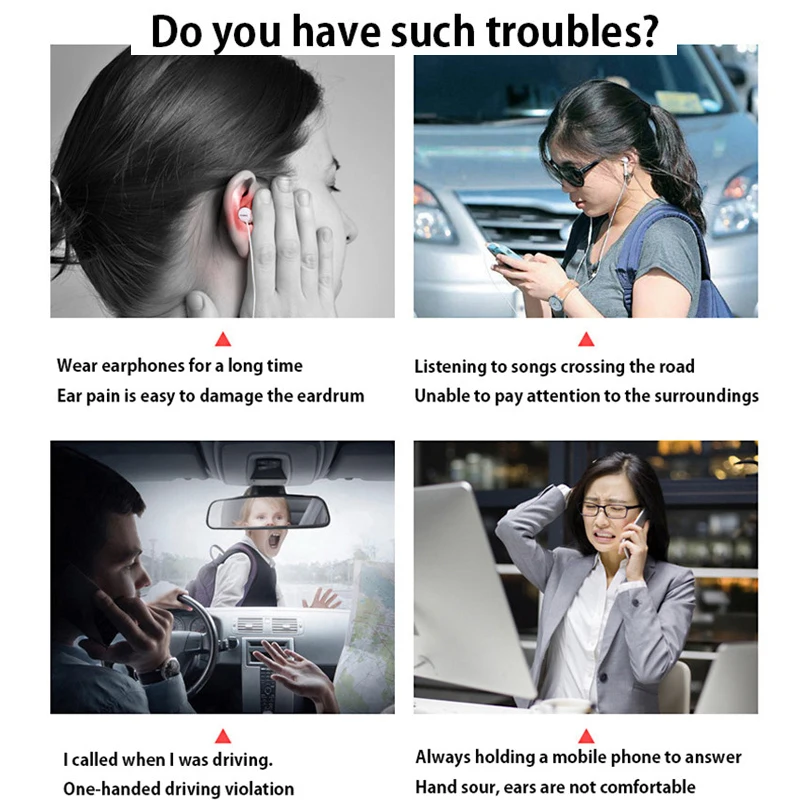 Проводящая кость гарнитура беспроводные Bluetooth наушники для Iphone 7 8 Plus X Max Xr