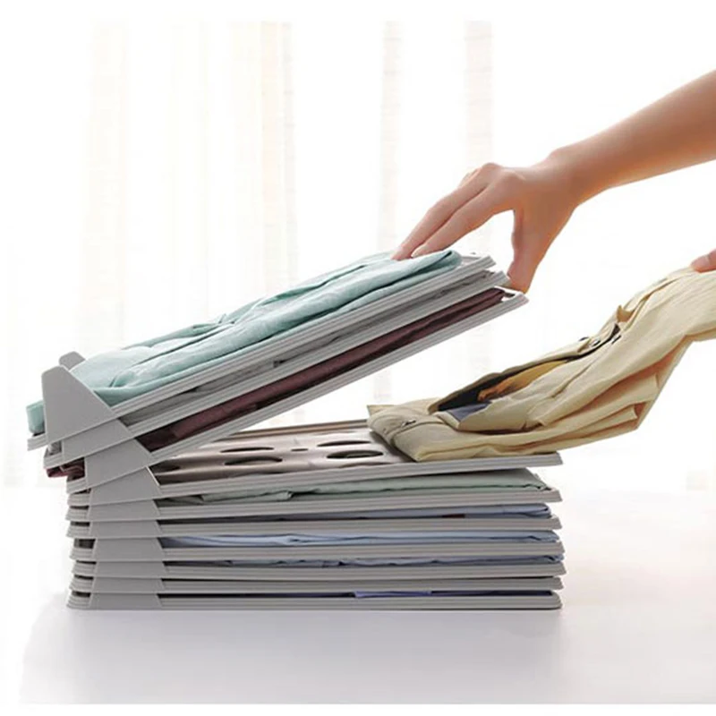 Горячая XD-5Pcs/1 комплект шкаф для хранения одежды и папка лоток рубашка Сортировка