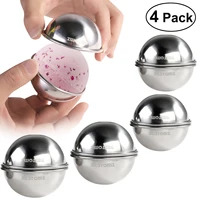 bestomz 8pcs stainless steel bath bomb mold diy make lush bath bombs 6 5cm 7cm for crafting your own fizzles