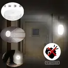 СВЕТОДИОДНЫЙ беспроводной ночник с датчиком движения, светильник для спальни, энергосберегающая Автоматическая настенная Индукционная лампа с аккумулятором