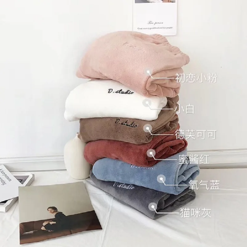 Женские пижамные штаны RICORIT зимние Бархатные брюки с эластичной резинкой на