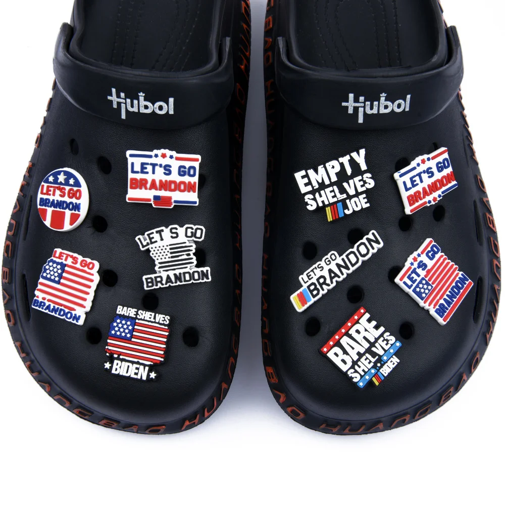 Распродажа подвески для обуви Let's go аксессуары американские флаги украшение Croc