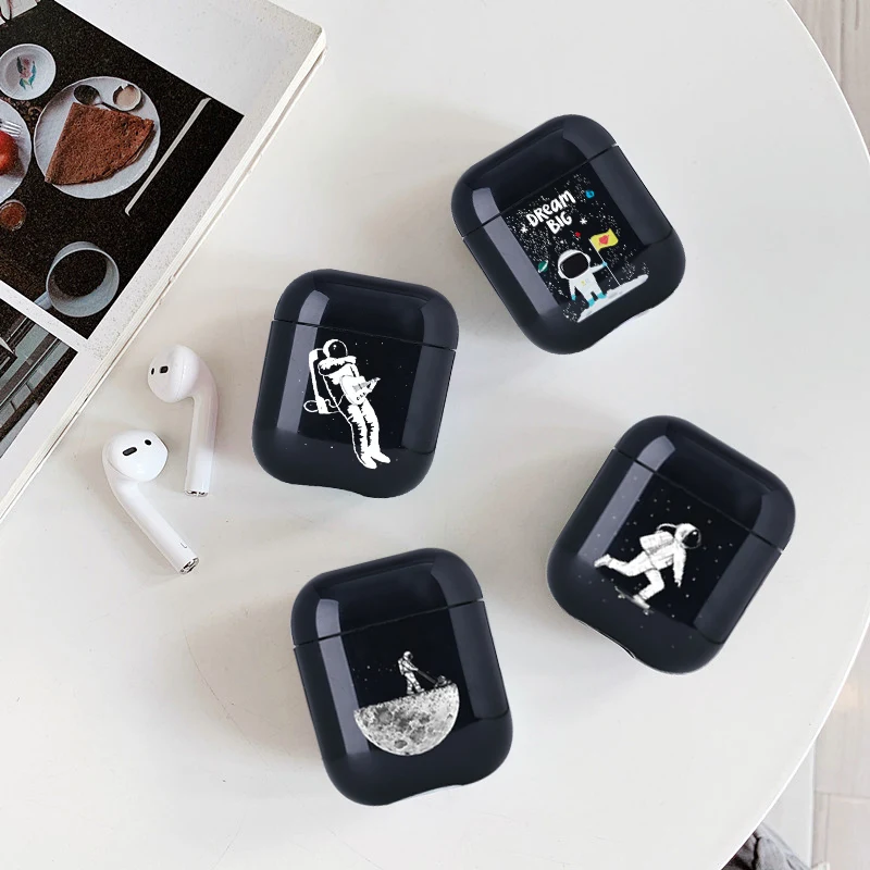 Мультяшные милые Air Pods чехол для Apple airpods чехол Роскошный Космос астронавт Bluetooth наушники чехол для Airpods наушники Жесткий