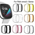 Смарт-часы защита экрана Гальванизированный Мягкий ТПУ HD анти-чехол от царапин полное покрытие корпус часов для Fitbit Versa 3 Fitbit Sense