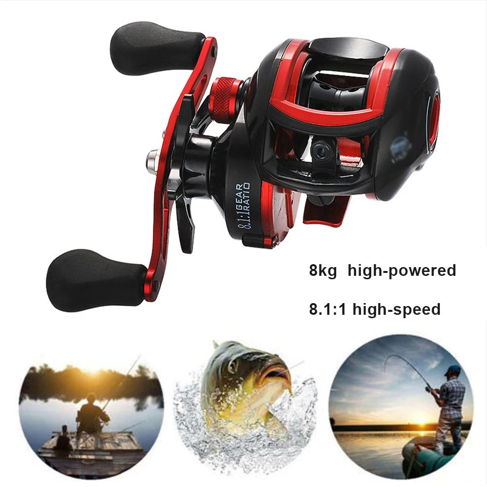 18*1BB Metal Baitcasting Fishing Reel 8.1:1 Long Shot Left / Right Hand Wheel Body Keeper Accessories Tools | Спорт и развлечения