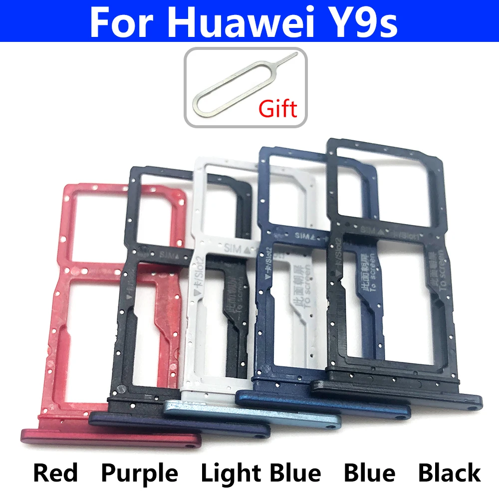 50Pcs，NEW Mobile Phone Sim Card For Huawei Y6S Y7A Y9S SIM Card Tray chip slot drawer Holder Adapter Accessories With Pin images - 6