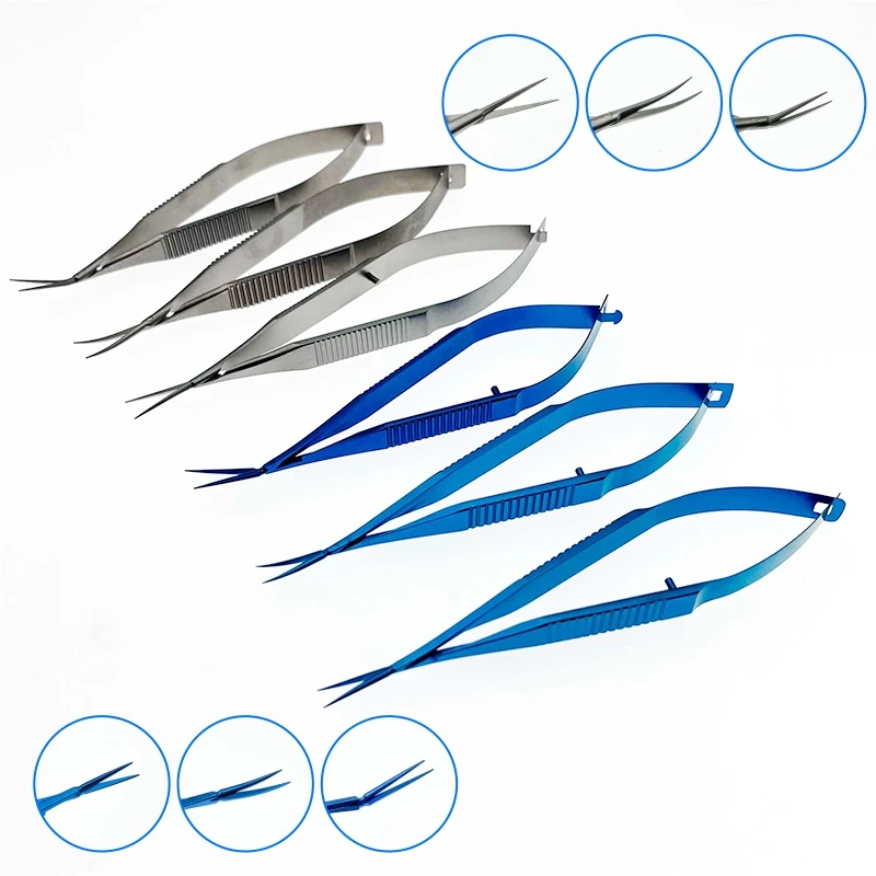 

11.5cm Ophthalmic microsurgery Capsule membrane scissors Micro scissors Titanium/Stainless Steel