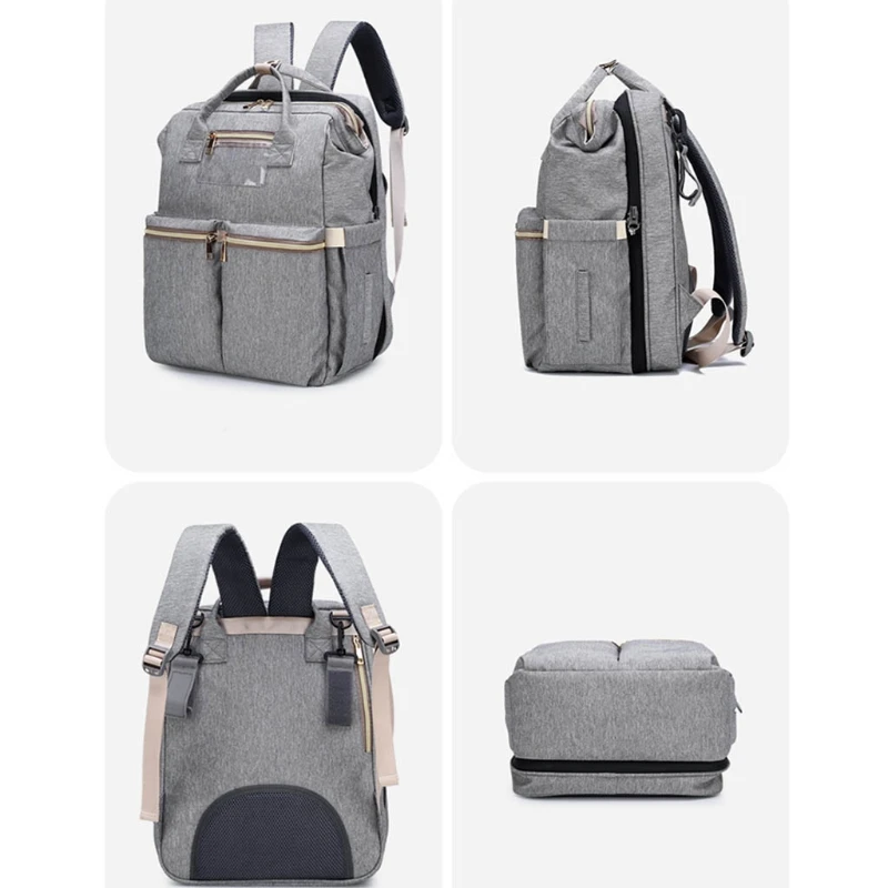 

Baby Nappy Changing Bag Portable Folding Crib Diaper Backpack Stroller Straps